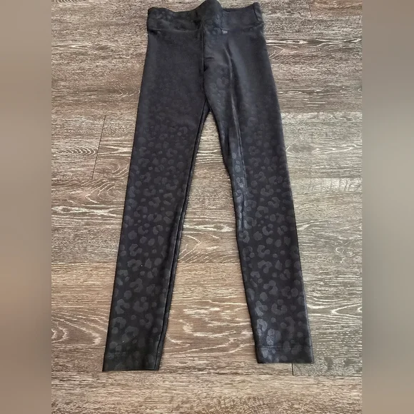 Koral Black Leggings with High Waist and Sparkly Design - Picture 3 of 9